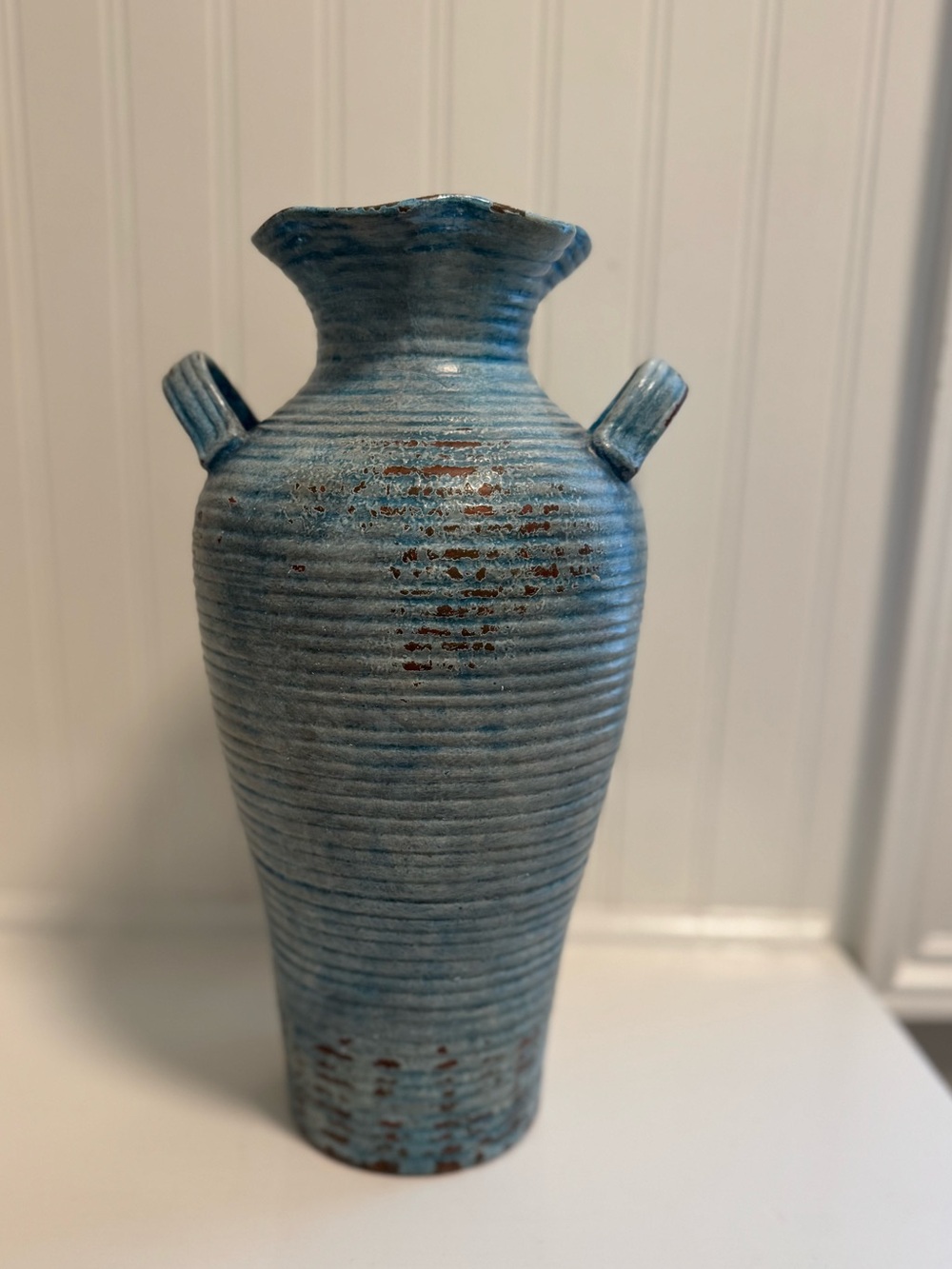 Southern Living At Home Blue Ceramic Decorative Vase